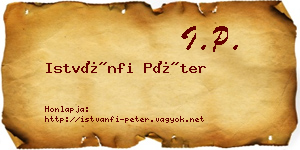 Istvánfi Péter névjegykártya